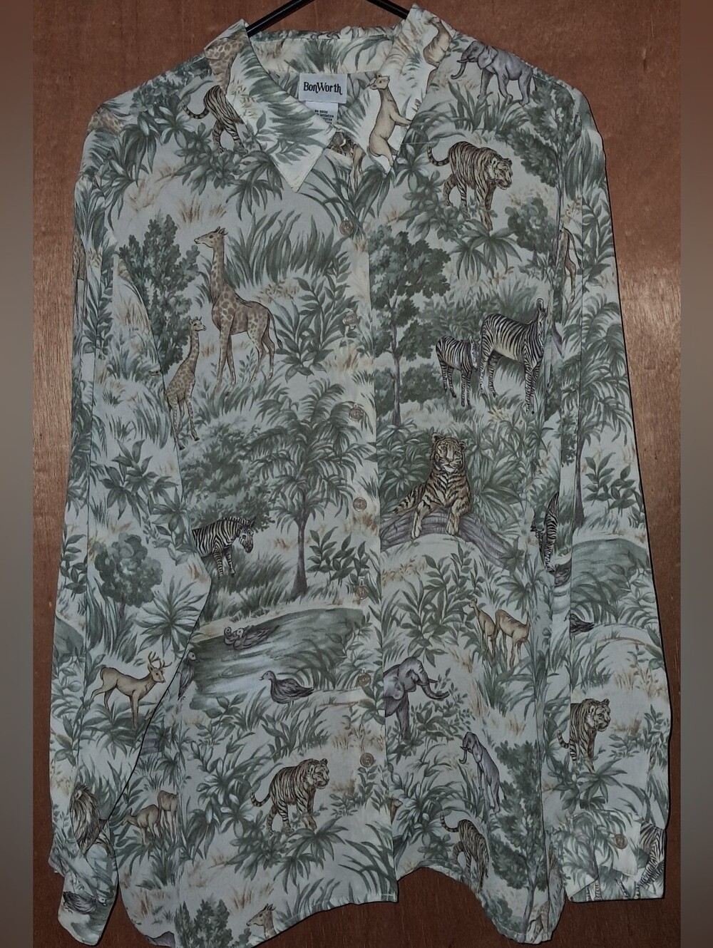 BonWorth Jungle Print Top Sz XL